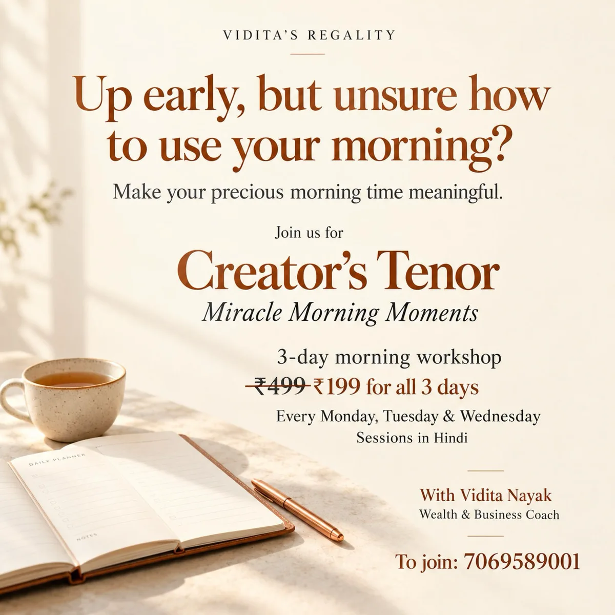Creator’s Tenor workshop promotional artwork